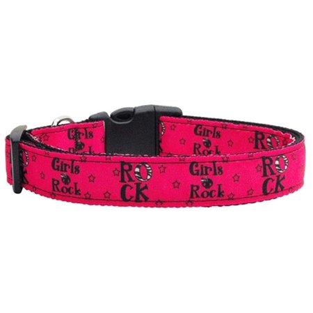 MIRAGE PET PRODUCTS Girls Rock Nylon Ribbon Dog Collar Extra Large 125-064 XL